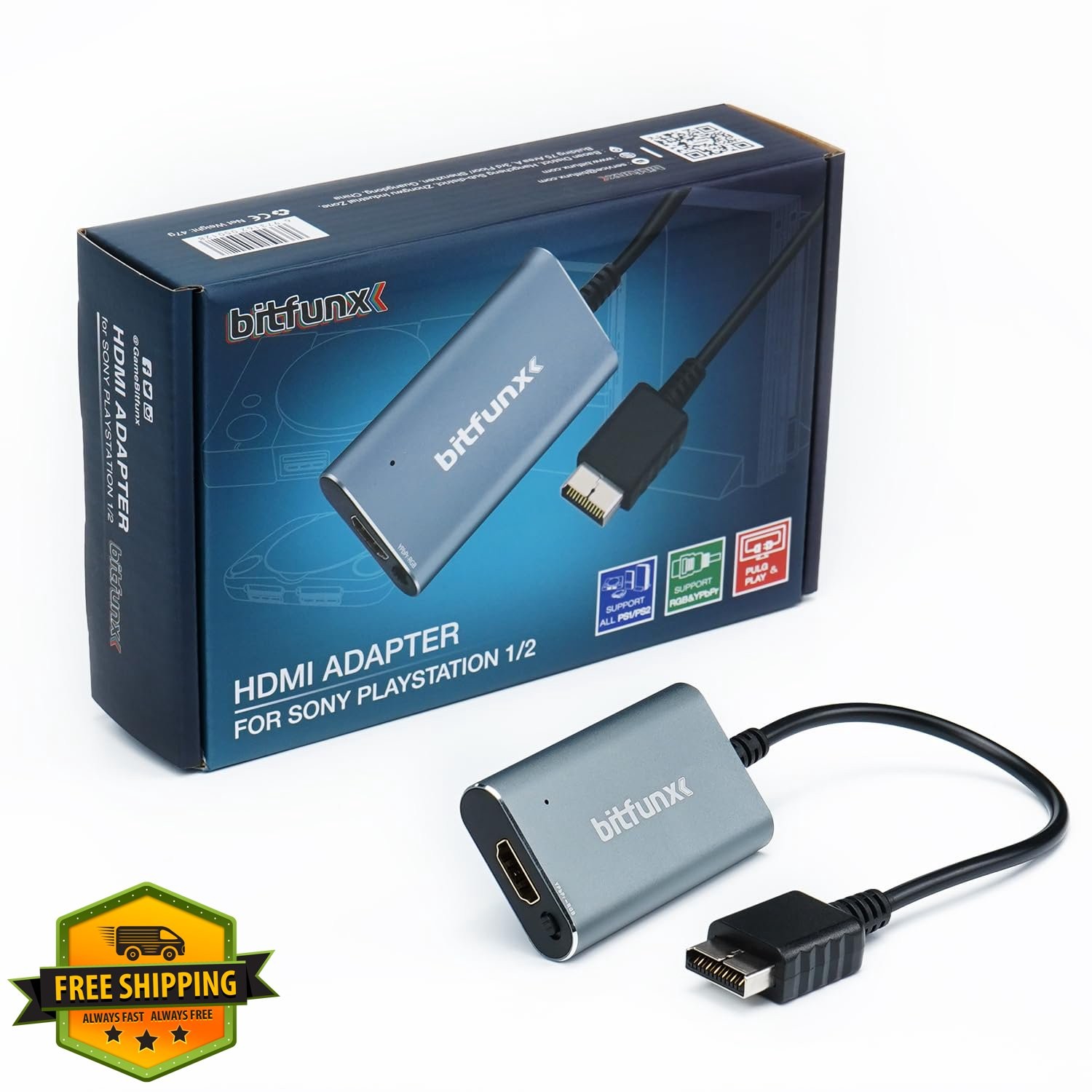 BITFUNX PS2 PS1 HDMI Adapter Converter
