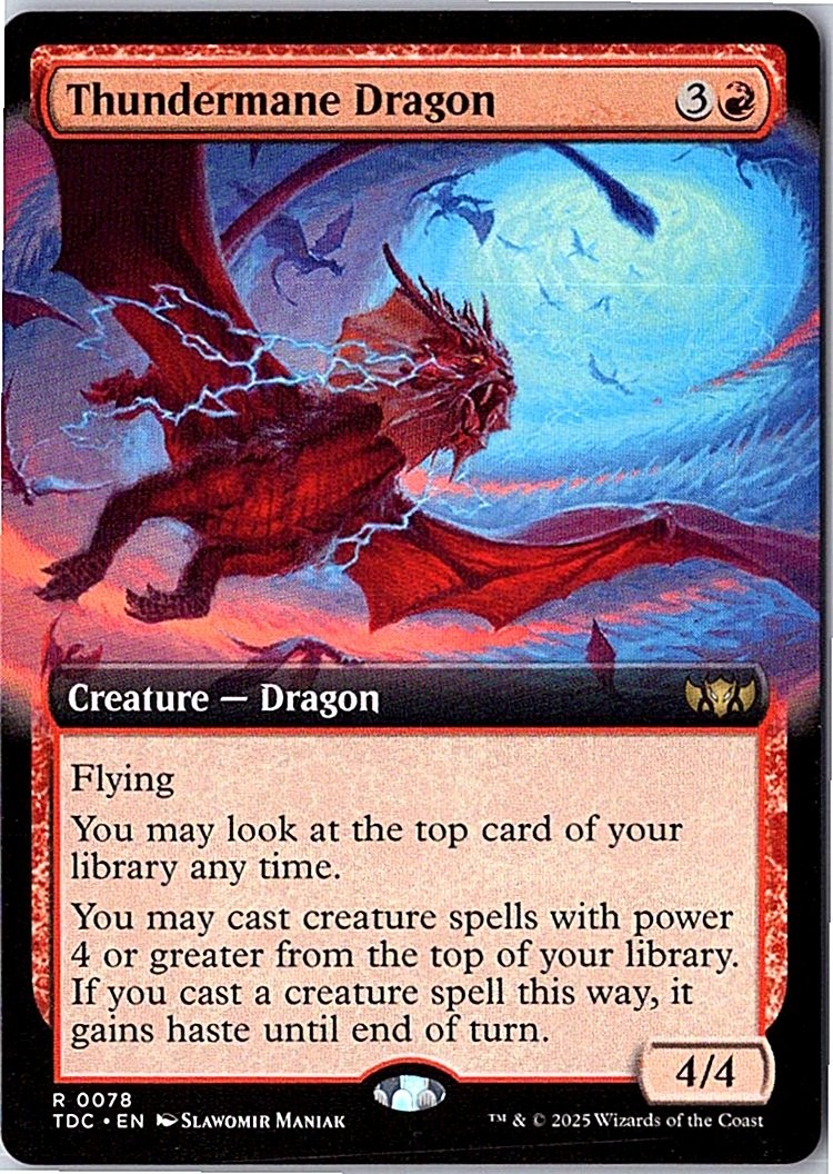 Thundermane Dragon (Extended Art) Commander: Tarkir: Dragonstorm 78 Near Mint