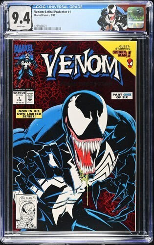 PRIMO:  VENOM Lethal Protector #1 Marvel comics 1993 custom label NM 9.4 CGC