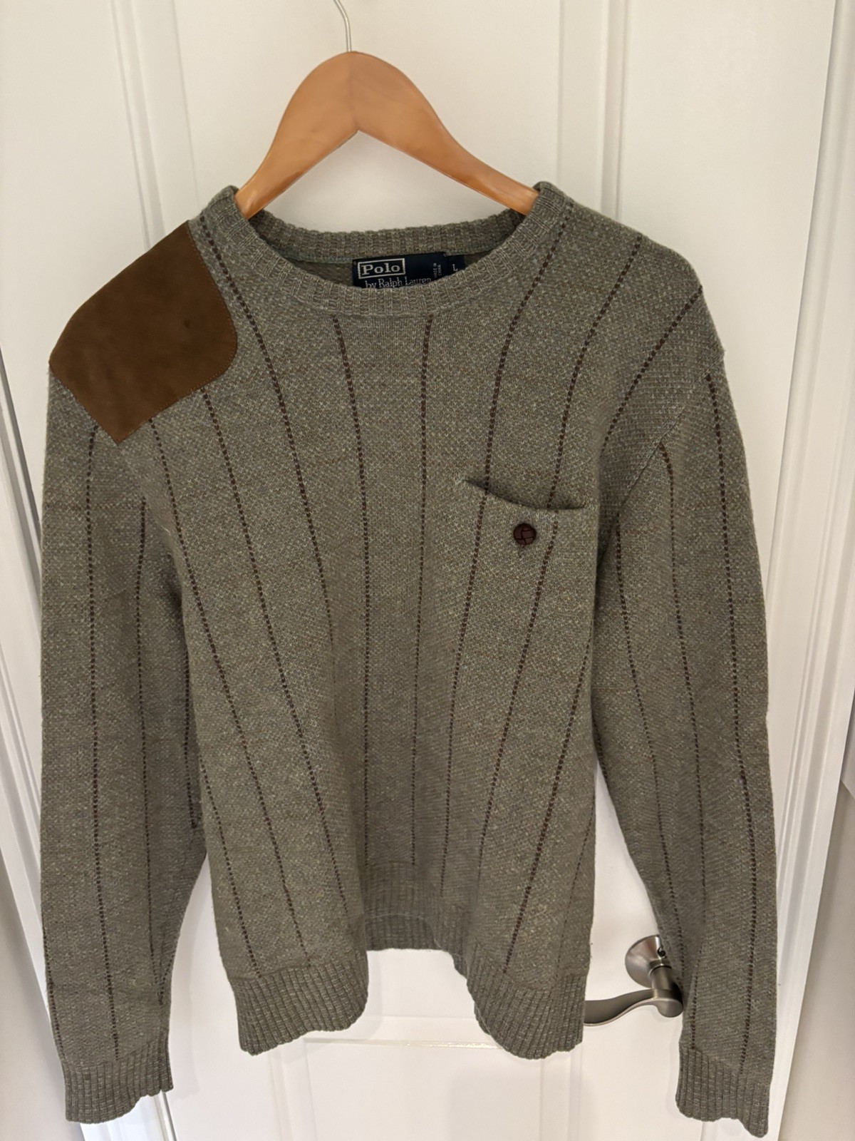 Blue Label Vintage Polo Ralph Lauren Hunting & Shooting Crewneck Sweater size L