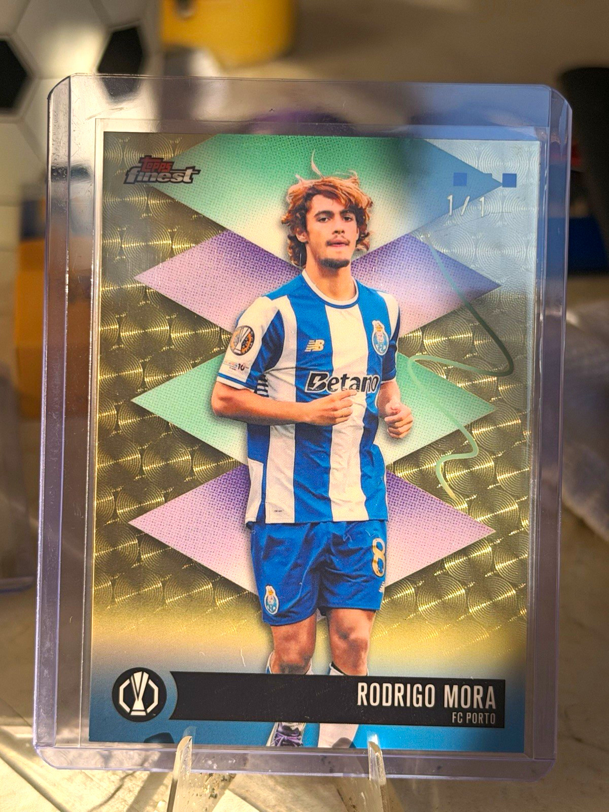Topps Finest 2026 Rodrigo Mora Superfractor Rare 1/1 FC Porto UEFA EL #582 Topps Finest 2026 Rodrigo Mora Superfractor Rare 1/1 FC Porto UEFA EL #582