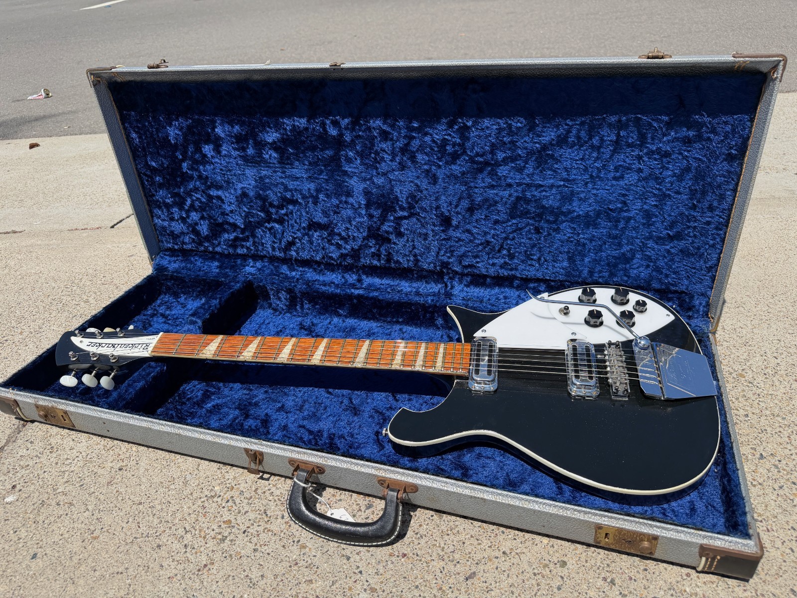 1964 Rickenbacker 625 Jetglo Black Vintage Refin   w/ VIDEO