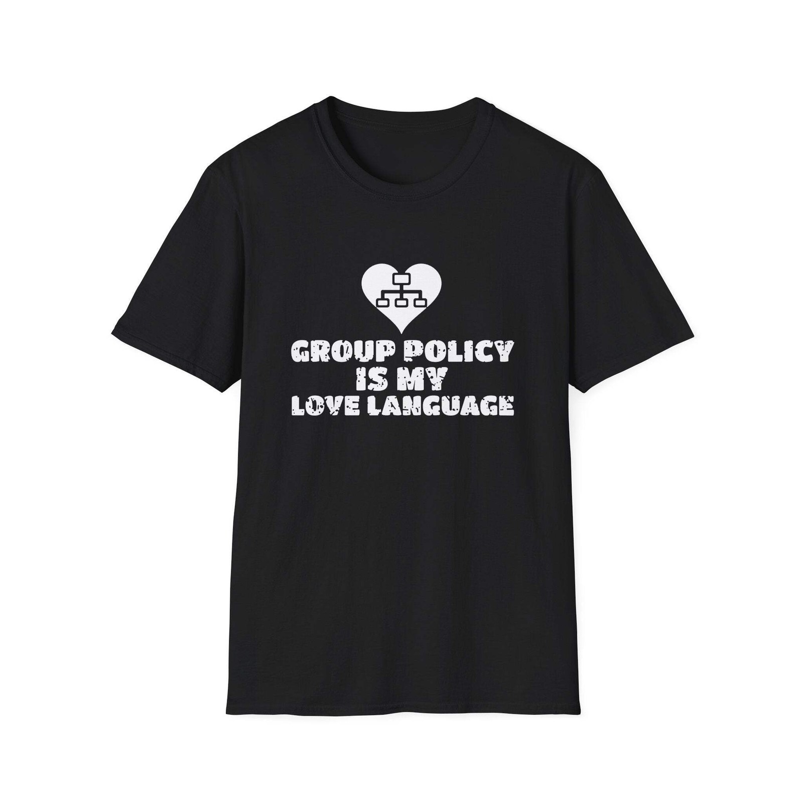 Group Policy Is My Love Language White Ink Tee