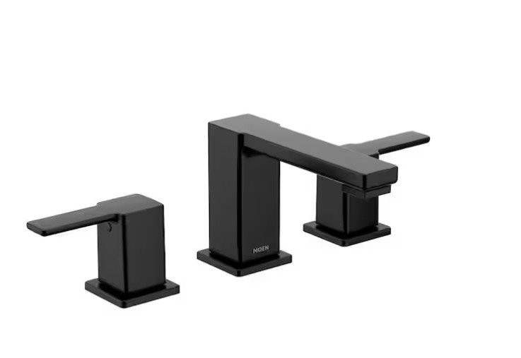 Moen TS6721BL 90 Degree Matte Black Two-Handle Widespread Bathroom Faucet Moen TS6721BL 90 Degree Matte Black Two-Handle Widespread Bathroom Faucet