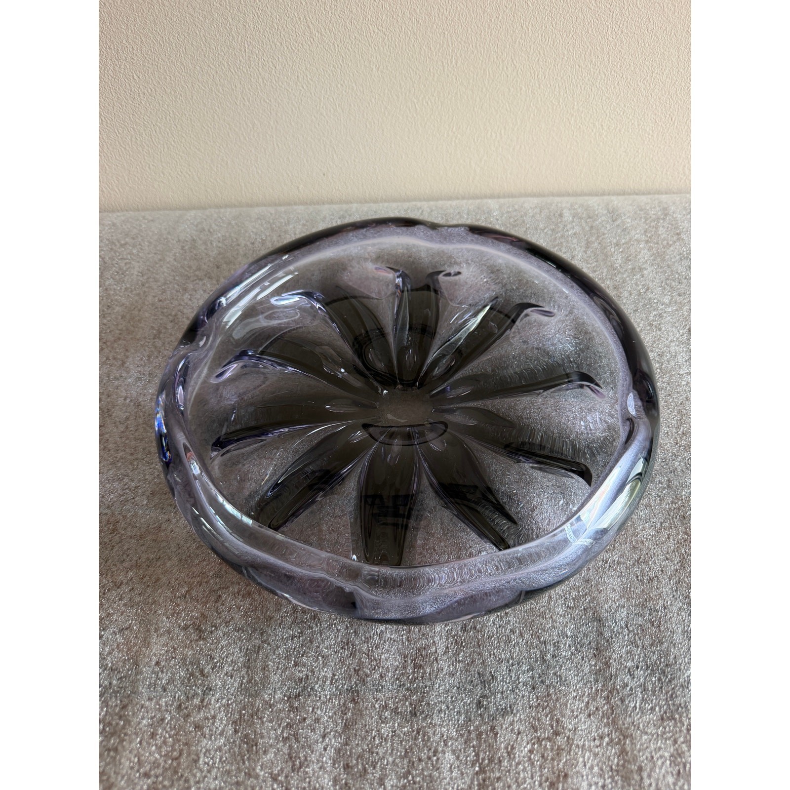 Vintage Italian Hand-Blown Sommerso Murano Glass Bowl - 1960\'s Vintage Italian Hand-Blown Sommerso Murano Glass Bowl - 1960\'s