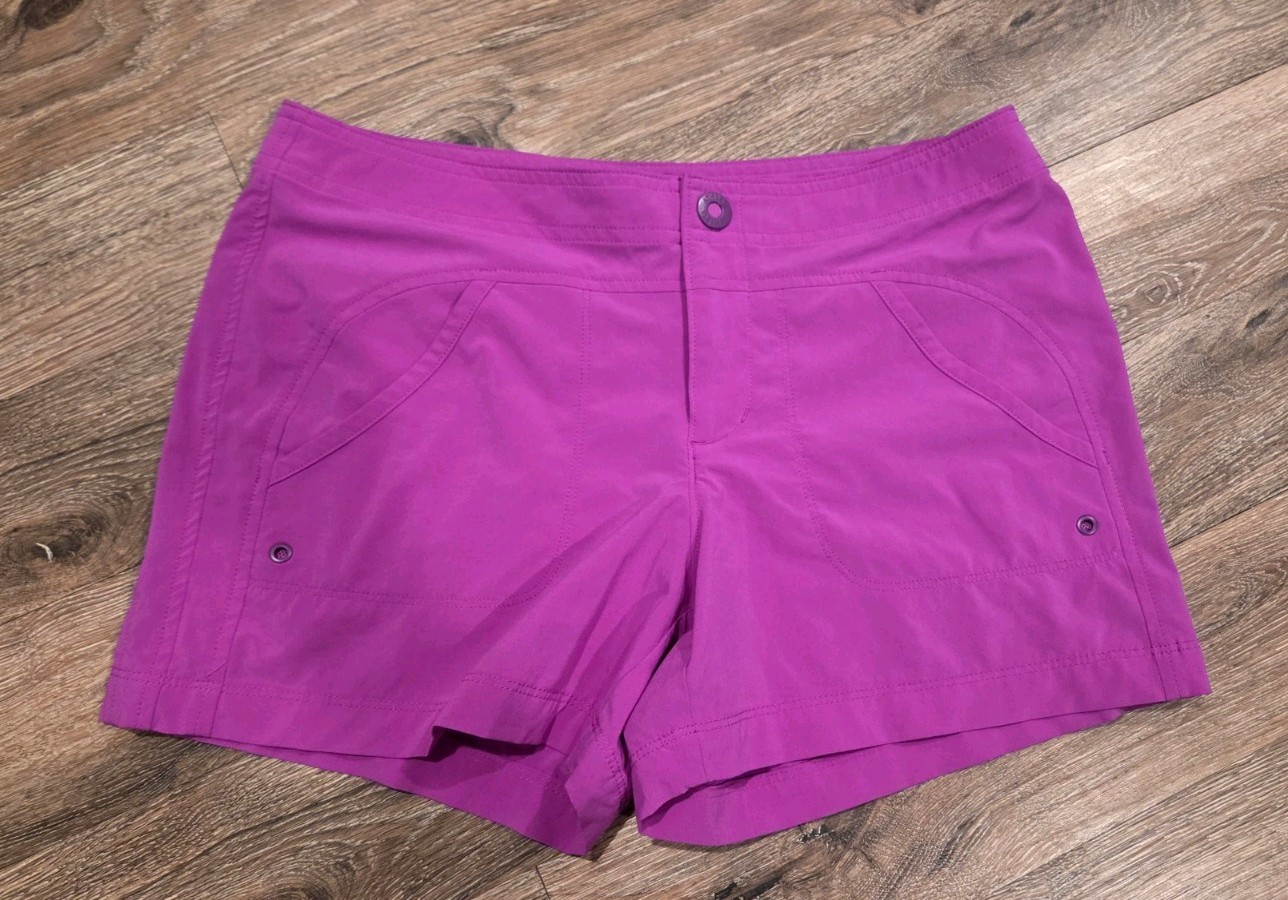 Athleta Costa Shorts 8 purple Hiking Quick Dry Stretch Activewear Water Shorts