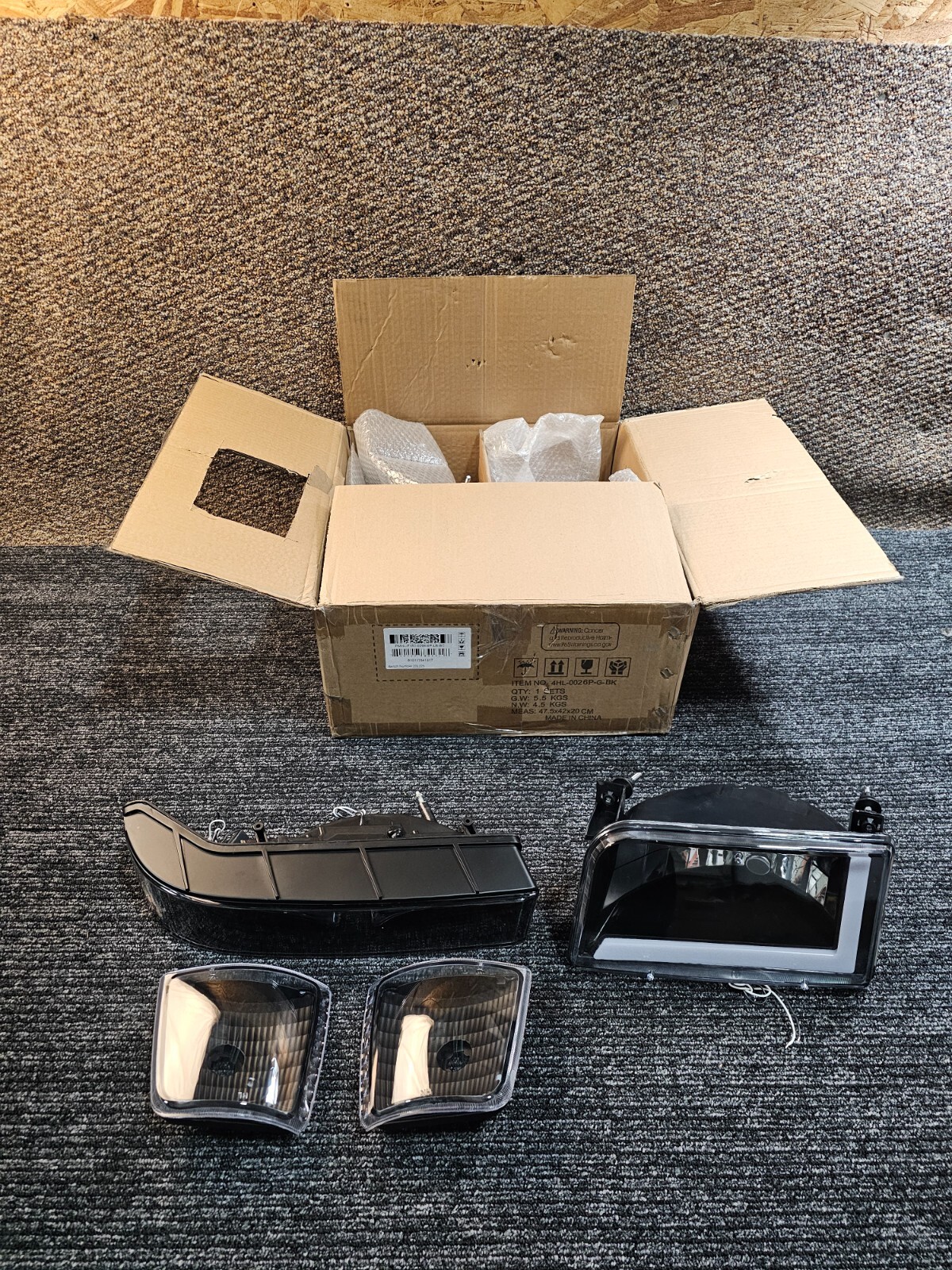 (QTY 2) PM PERFORMOTOR LED DRL Headlight For 92-96 Ford F-150 F-250 F-350 Bronco