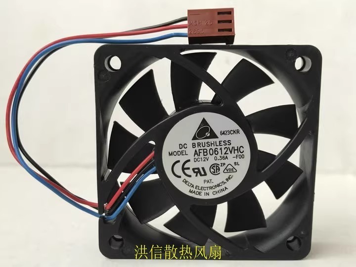 1PCS Delta AFB0612VHC -F00 DC12V 0.36A 6CM 3-Wire Cooling Fan 1PCS Delta AFB0612VHC -F00 DC12V 0.36A 6CM 3-Wire Cooling Fan