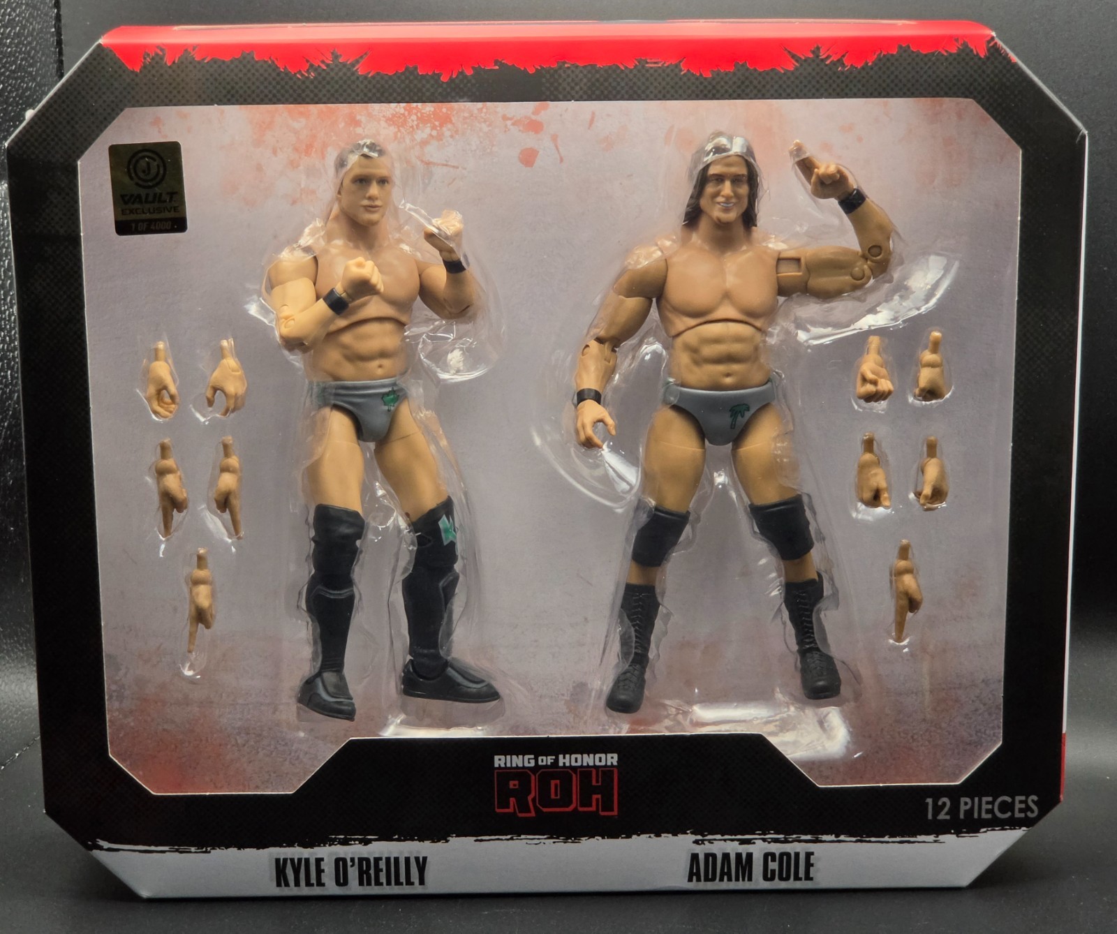 AEW Kyle O\'Reilly & Adam Cole Action Figures ROH Set Vault Exclusive 1/4000 NEW AEW Kyle O\'Reilly & Adam Cole Action Figures ROH Set Vault Exclusive 1/4000 NEW