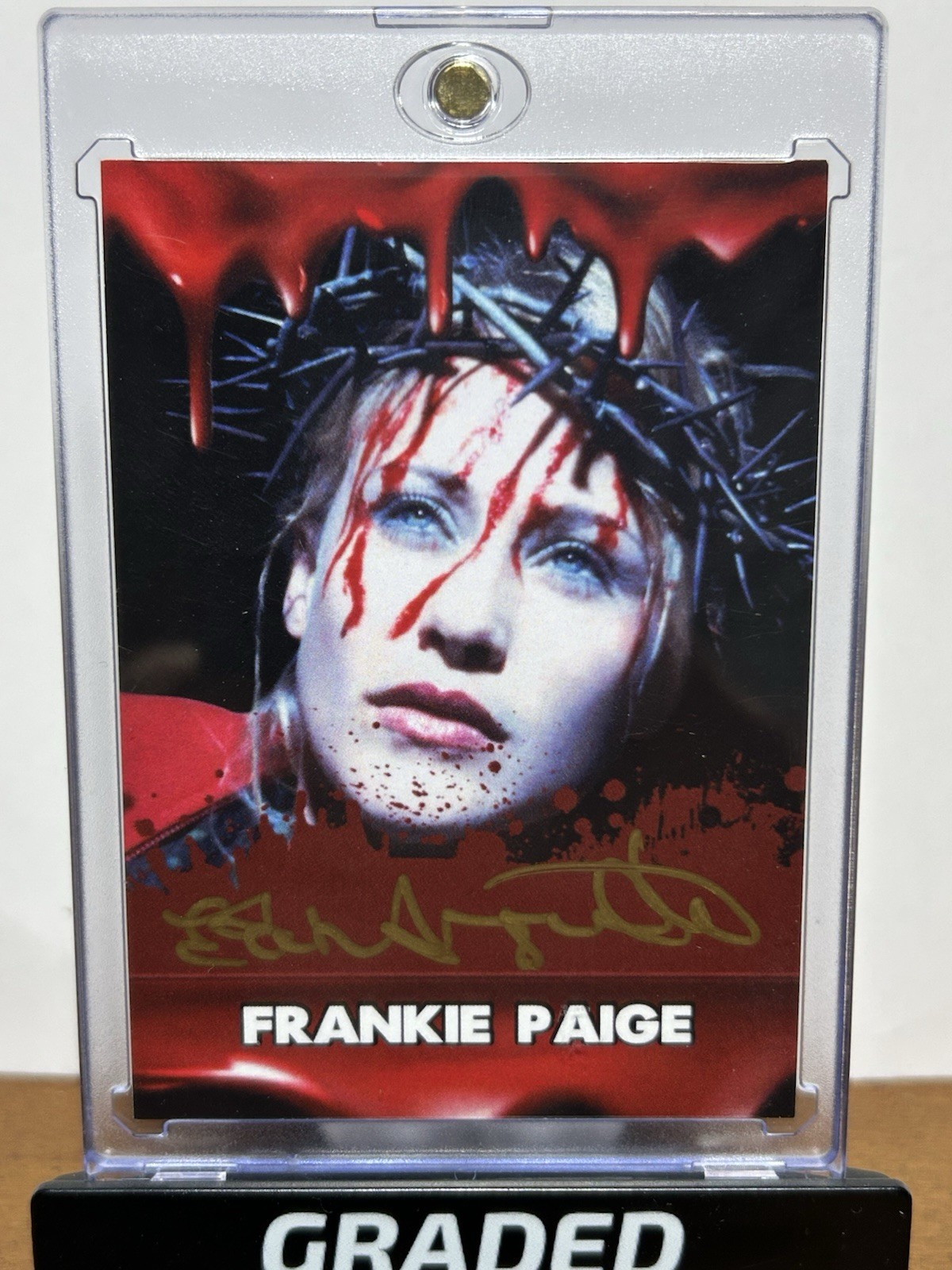 Patricia Arquette signed Stigmata Frankie Paige trading card Beckett COA Patricia Arquette signed Stigmata Frankie Paige trading card Beckett COA