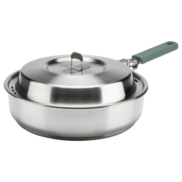 Gerber ComplEAT Sauté Pan Stainless Steel Camping Cookware with Lid Gerber ComplEAT Sauté Pan Stainless Steel Camping Cookware with Lid