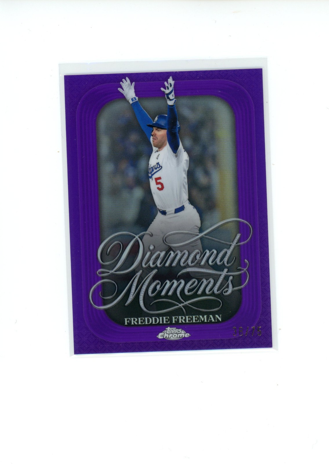 2026 Topps Chrome Freddie Freeman #DM-49 Diamond Moments Purple Refractor 38/75