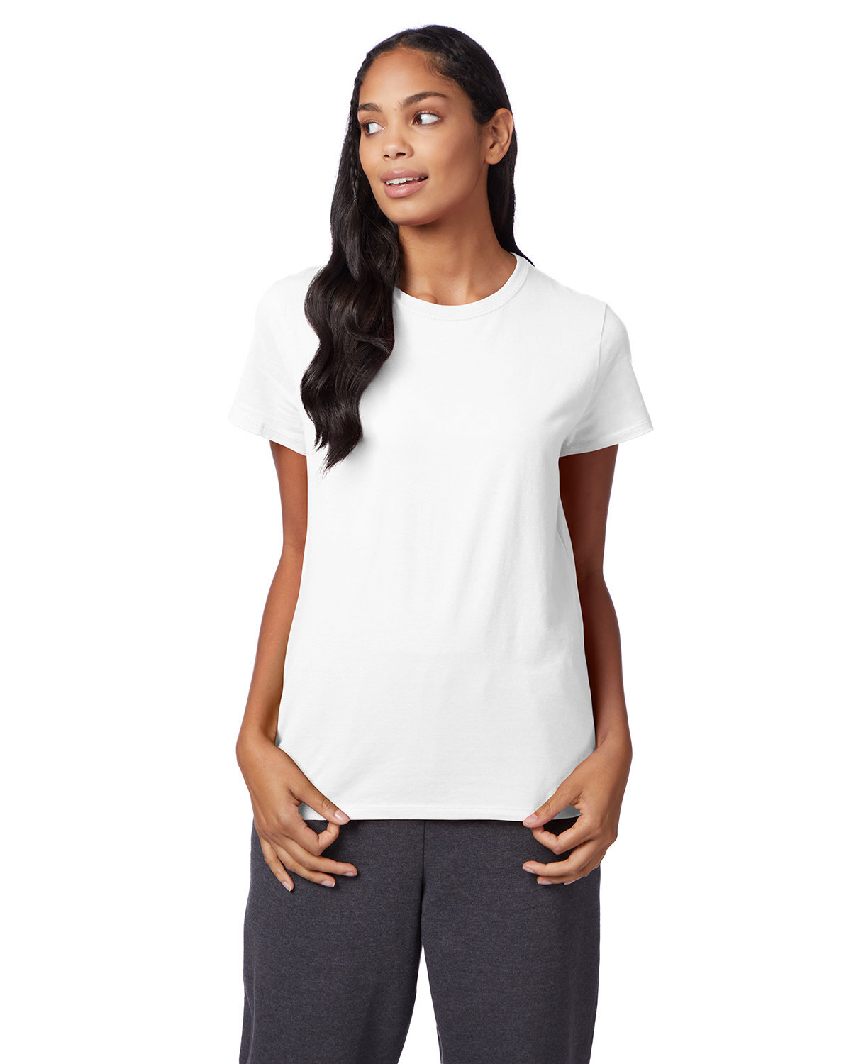 Hanes Ladies Perfect-T Stylish T Shirt Casual Plain T-Shirt - SL04 Hanes Ladies Perfect-T Stylish T Shirt Casual Plain T-Shirt - SL04