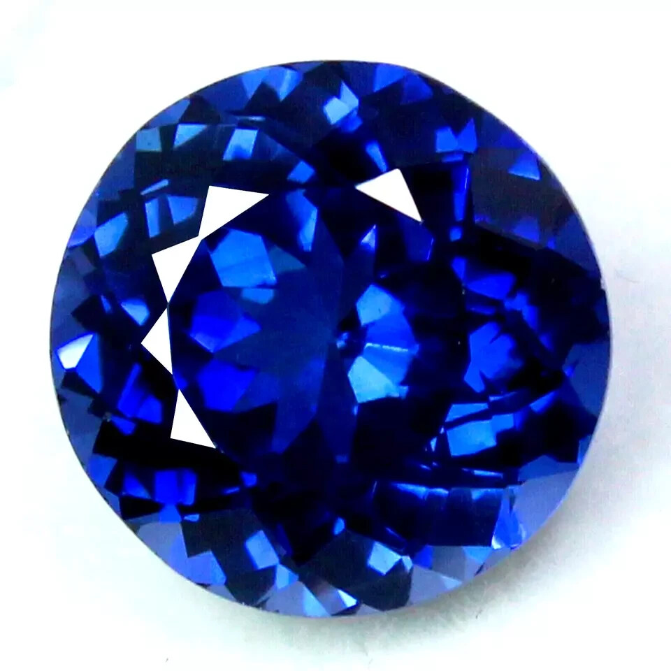 40 Ct Natural Blue Sapphire Flawless Round Cut Certified Rare Loose Gemstone