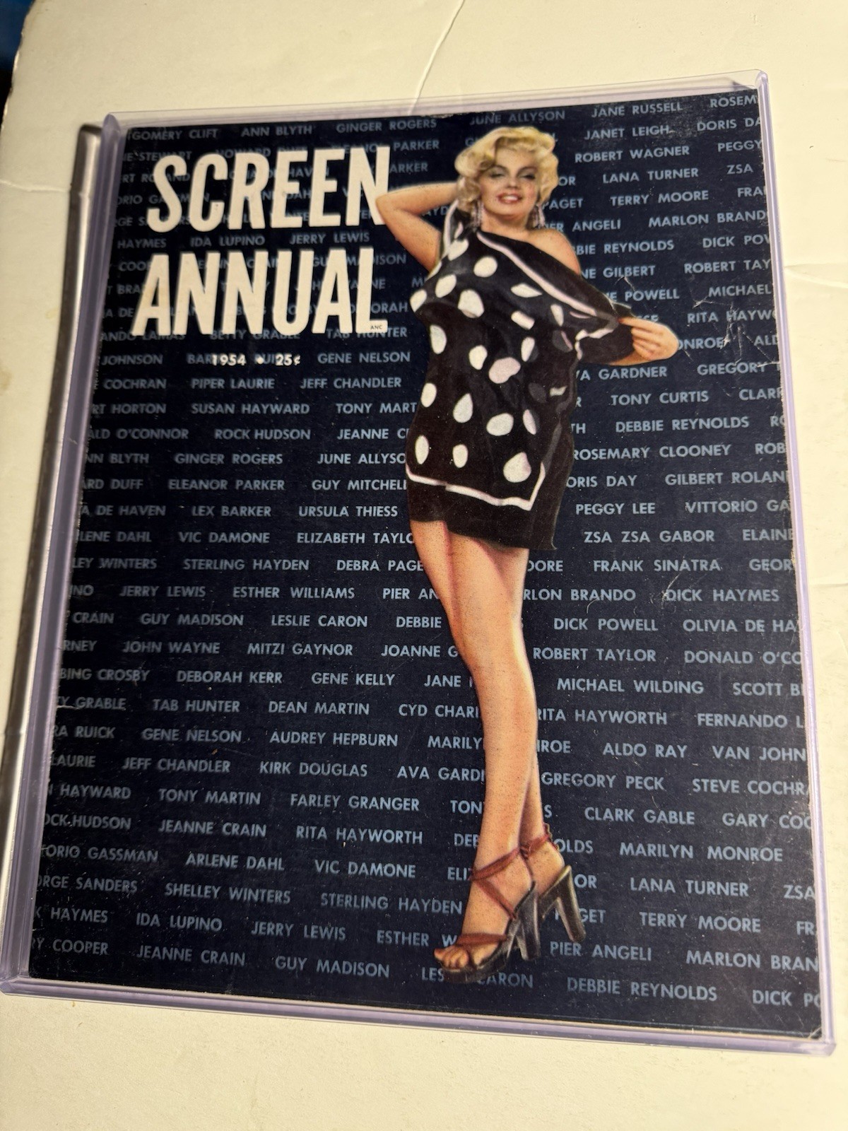 MARILYN MONROE - SCREEN ANNUAL  1954 GREAT COLOR PHOTO COVER MAGAZINE NICE