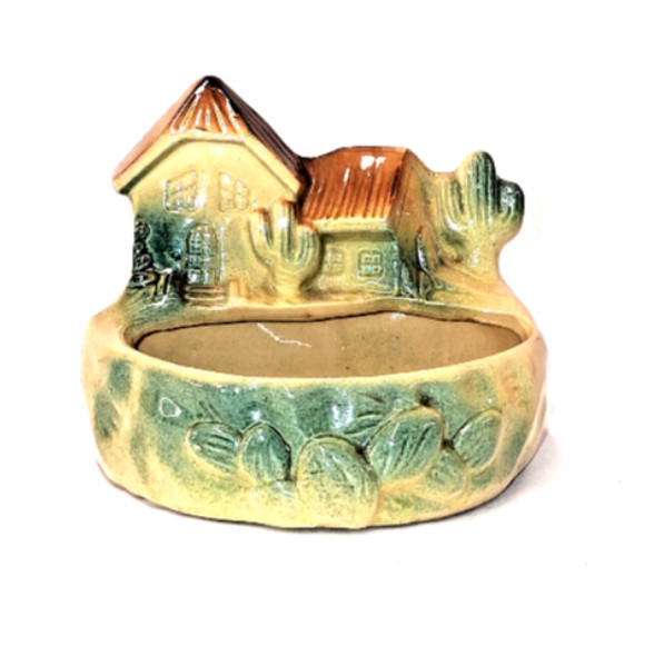 FAPCO Fredericksburg TX Hacienda Cactus Planter Southwestern Art Pottery Vintage