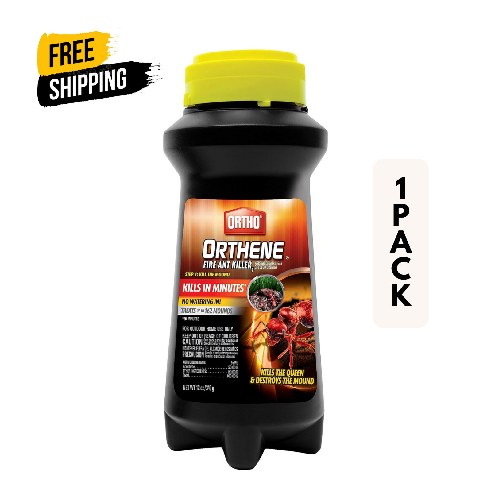 Ortho Orthene Fire Ant Killer1, Kills Queen, Destroys up to 162 Mounds, 12 Oz. M