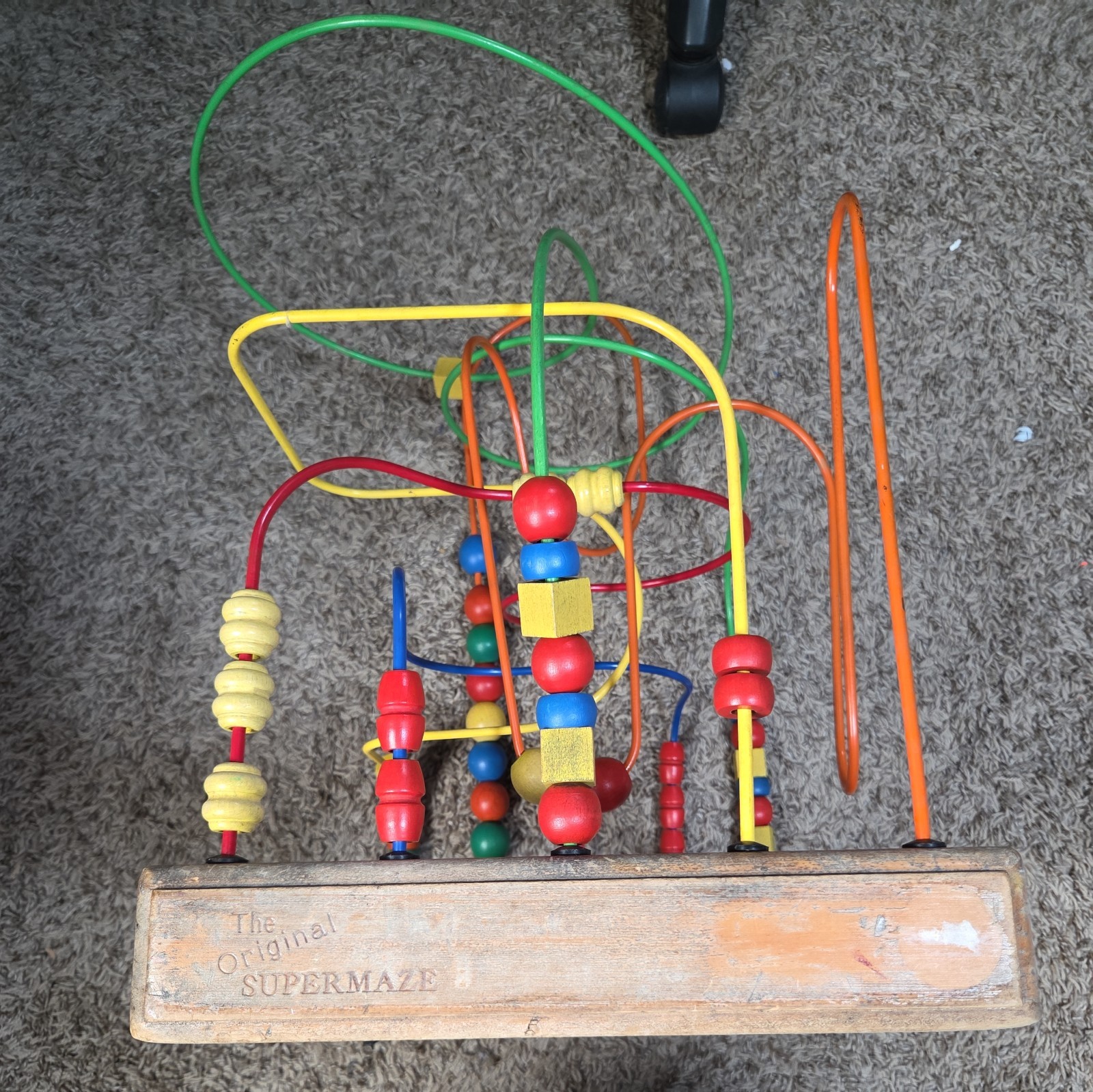 Wooden Wire Bead Maze Activity Toy, Multicolor Beads, Ages 1-4 Wooden Wire Bead Maze Activity Toy, Multicolor Beads, Ages 1-4