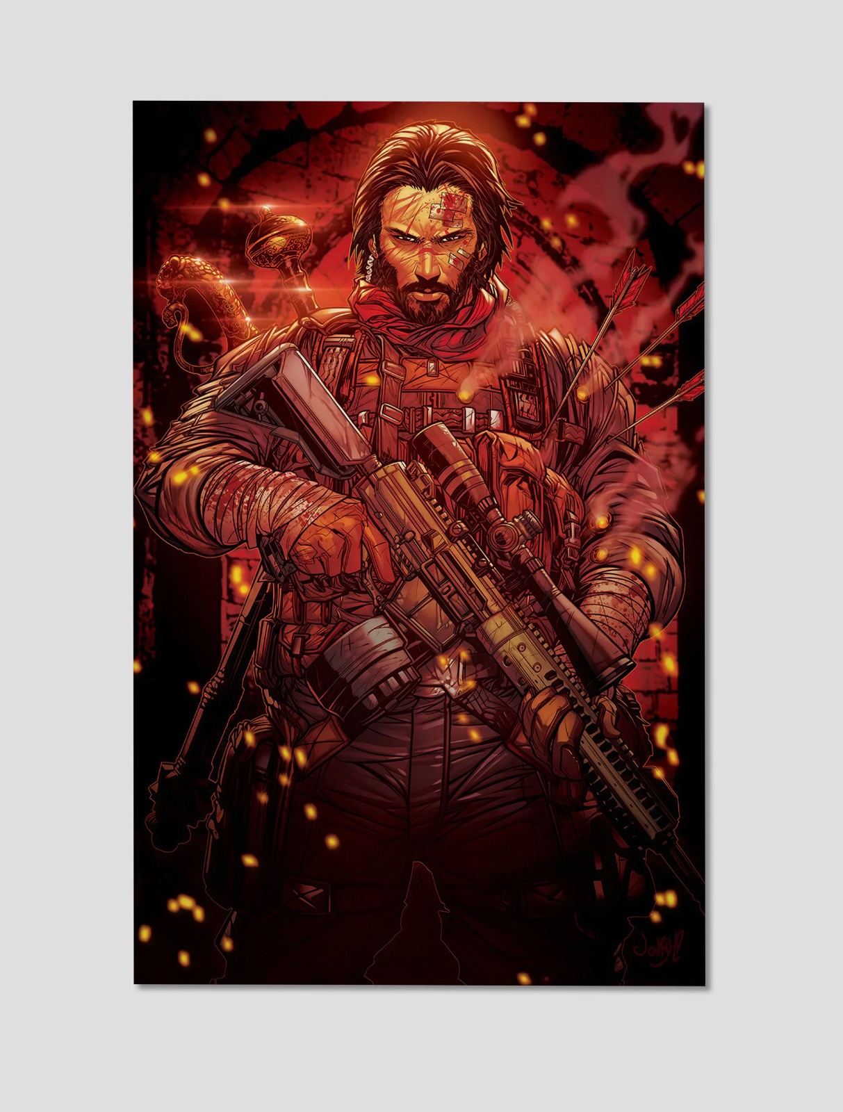 BRZRKR #1 Variant Premium Print Keanu Reeves Poster 11x17 Comic Wall Art