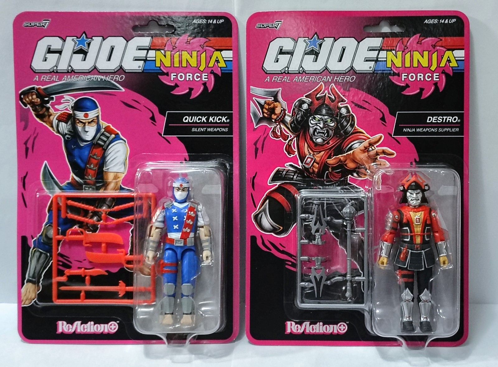G.I Joe Destro , Quick Kick Ninja Force Lot of 2 New for 2026 Min5bon Card
