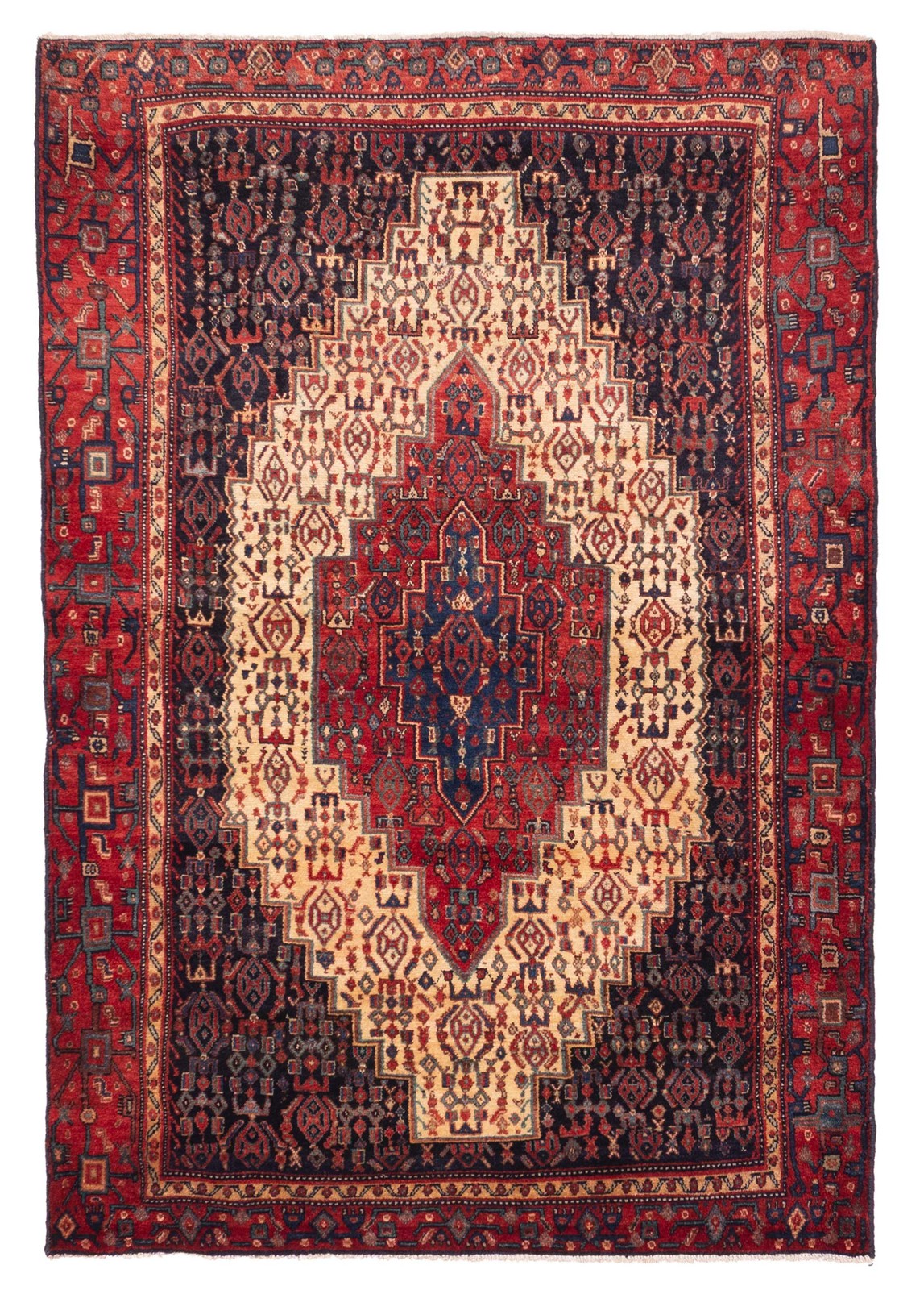 Vintage Hand-Knotted Area Rug 4\'10\