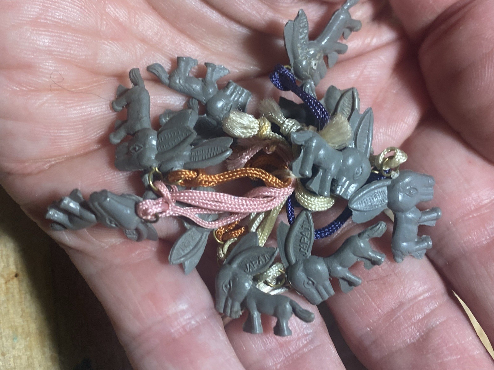 Vintage Lot of 12 Early 1900s Cracker Jack Celluloid Prize Charms - Gray Donkey Vintage Lot of 12 Early 1900s Cracker Jack Celluloid Prize Charms - Gray Donkey
