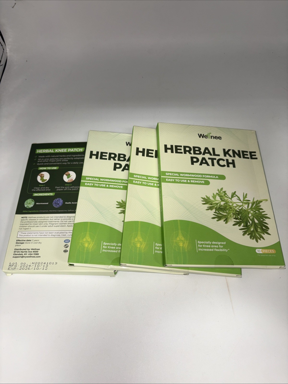 40-Pack Herbal Knee Patches for Relief 40-Pack Herbal Knee Patches for Relief