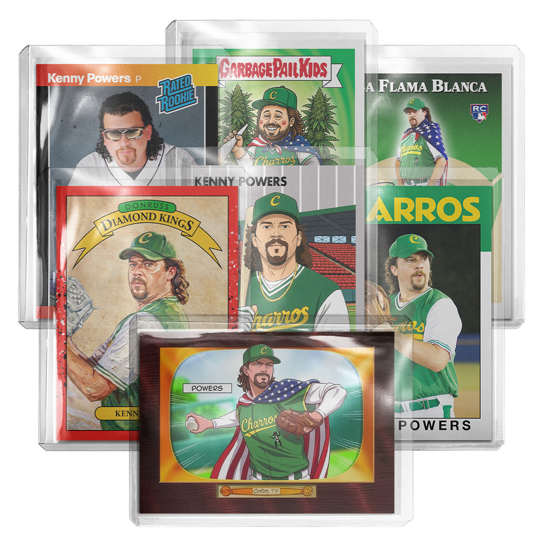 Custom 7-Pack Kenny Powers Eastbound & Down Novelty Retro Baseball Cards