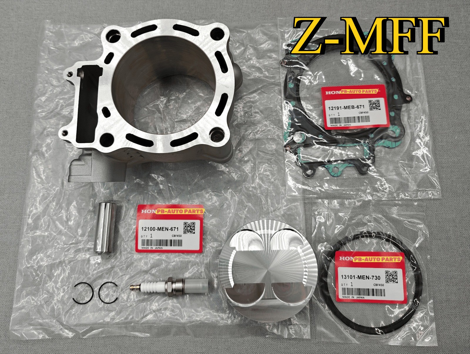 NEW OEM TOP END KIT W/ CYLINDER 96MM 12100-MEN-671 FOR 2002-2008 HONDA CRF450R