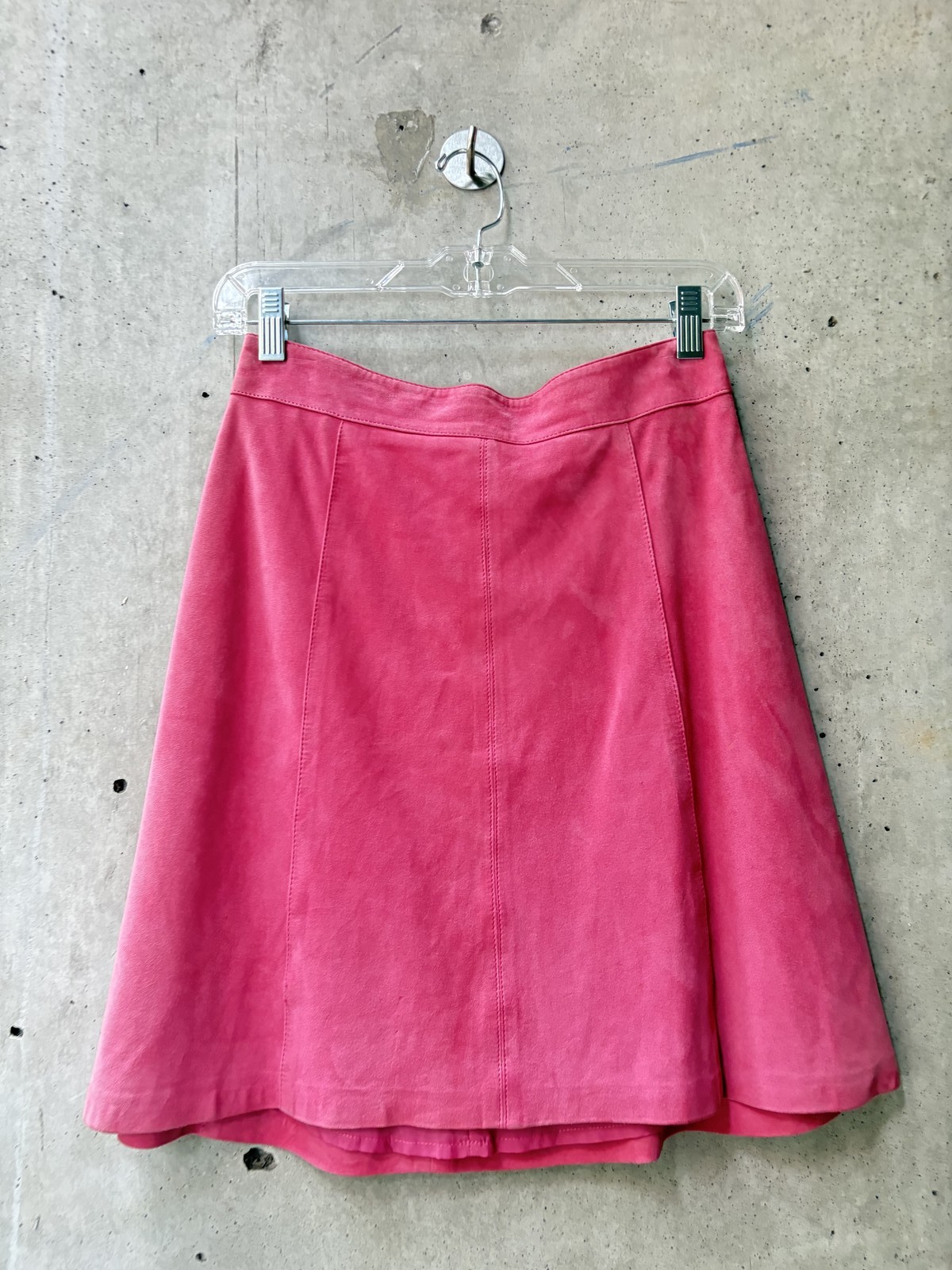 H&M Pink Suede A-Line Skirt