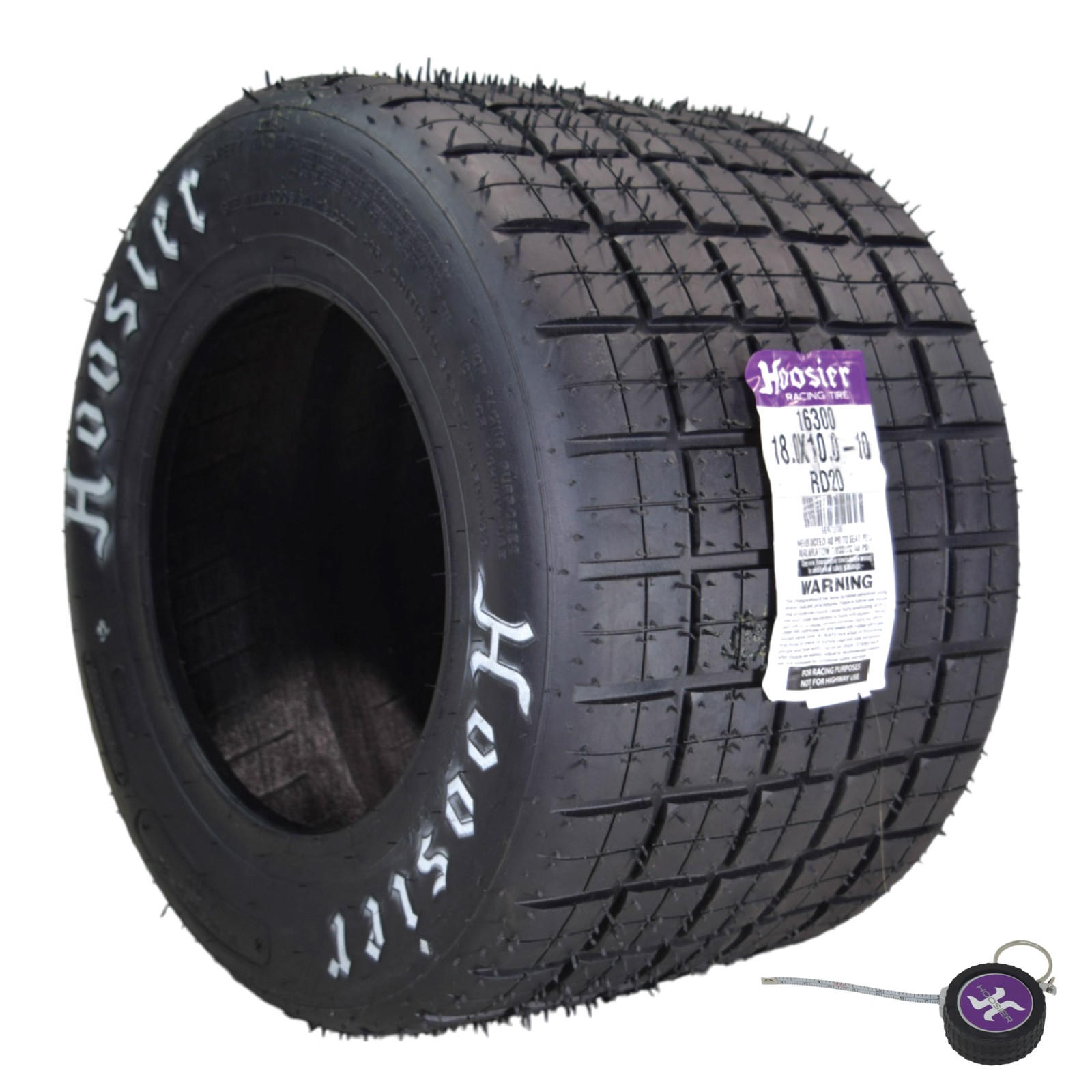 Hoosier Flat Track & TT Tire 18.0X10.0-10 CB RD20 with Hoosier Keychain