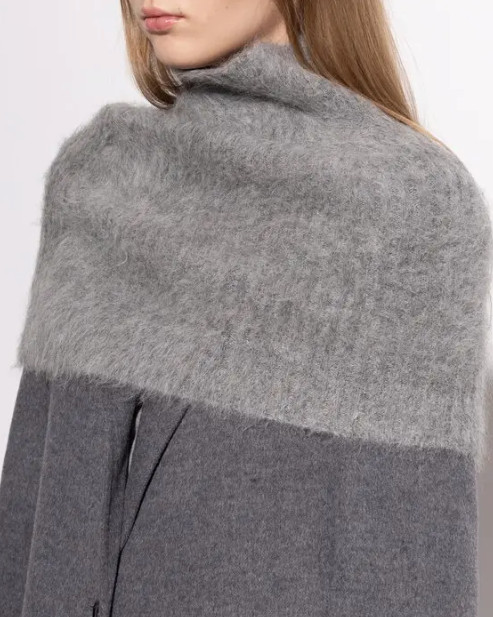 TOTEME Ribbed Funnel Neck Warmer Gray Tote Bag One Size Unisex TOTEME Ribbed Funnel Neck Warmer Gray Tote Bag One Size Unisex