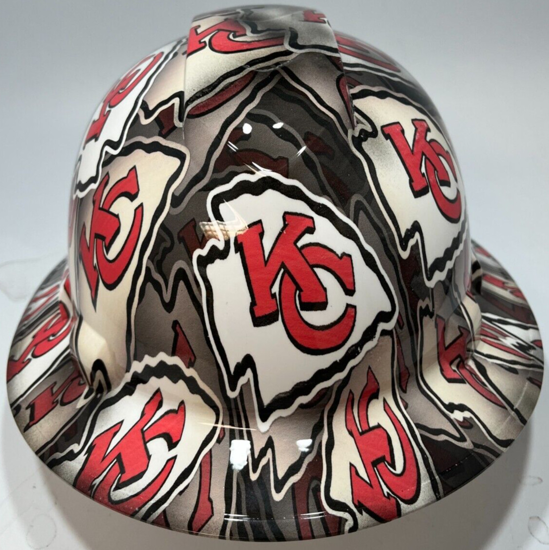 New Full Brim Hard Hat Custom Hydro Dipped KANSAS CITY CHIEFS