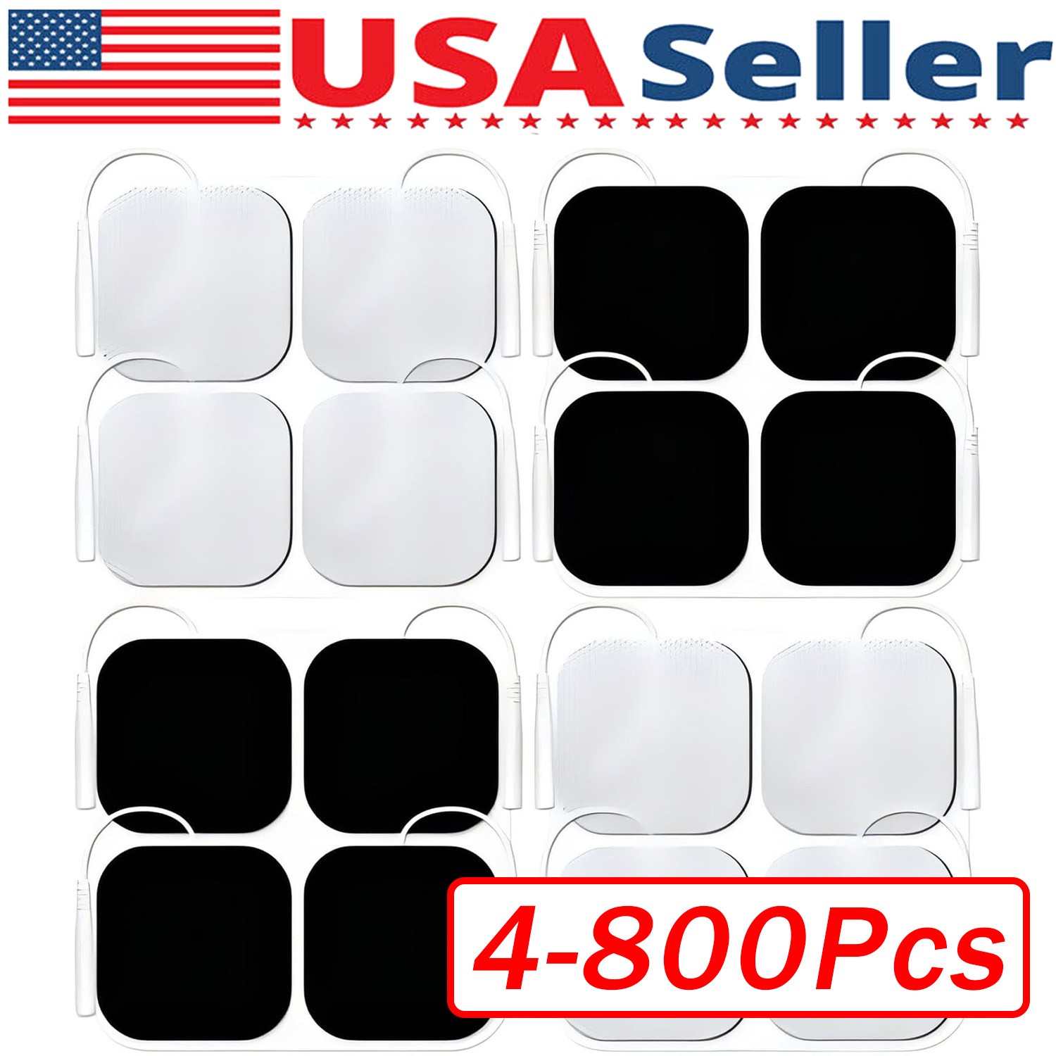 40 TENS Electrode Pads EMS Replacement Unit 7000 3000 2x2 Muscle Stimulator BULK