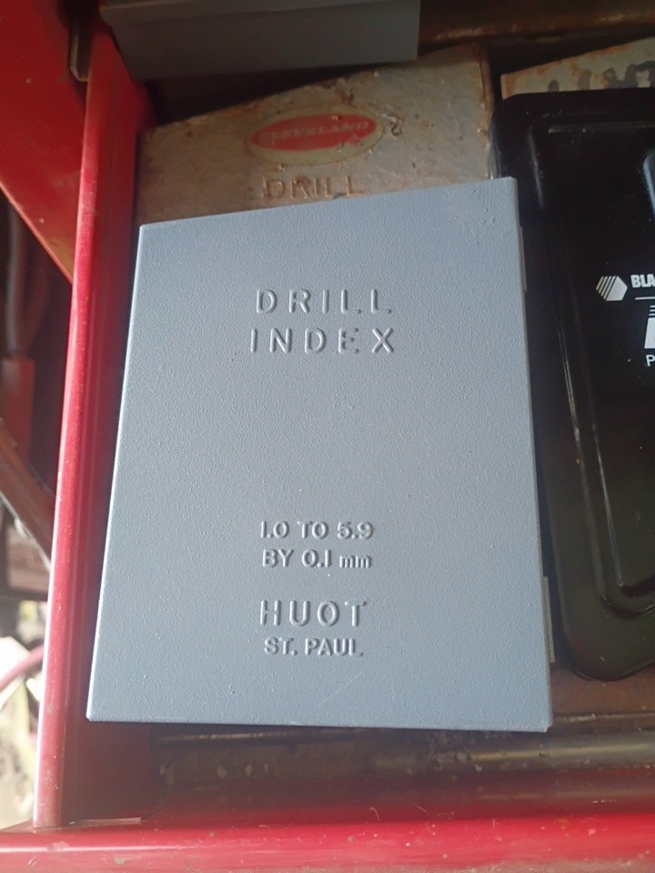 RARE  HUOT Drill Index St. Paul 1 To 60 Set in Original Metal Box missing # 27 