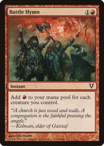 Battle Hymn x1 Avacyn Restored MTG Magic the Gathering Red Instant Card Battle Hymn x1 Avacyn Restored MTG Magic the Gathering Red Instant Card