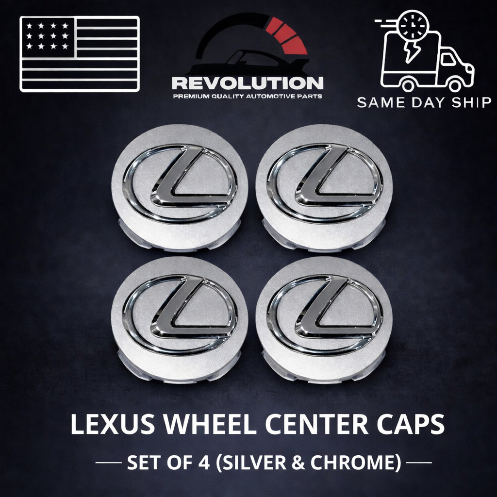 4PCS 62MM Wheel Center Hub Caps for LEXUS Silver & Chrome Badge Logo 42603-30590 4PCS 62MM Wheel Center Hub Caps for LEXUS Silver & Chrome Badge Logo 42603-30590