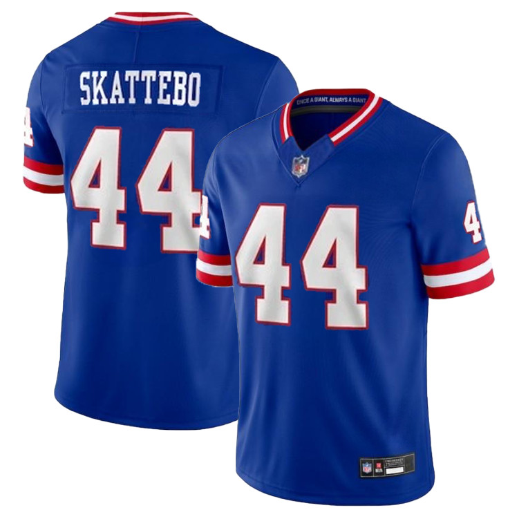 Men\'s Giants #44 Cam Skattebo Royal Limited All Stitched Player Jersey S-3XL