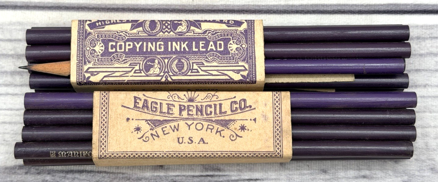 LOT OF 23 ANTIQUE EAGLE PENCIL CO NO 853 MANIFOLD COPYING INK PENCILS LOT OF 23 ANTIQUE EAGLE PENCIL CO NO 853 MANIFOLD COPYING INK PENCILS