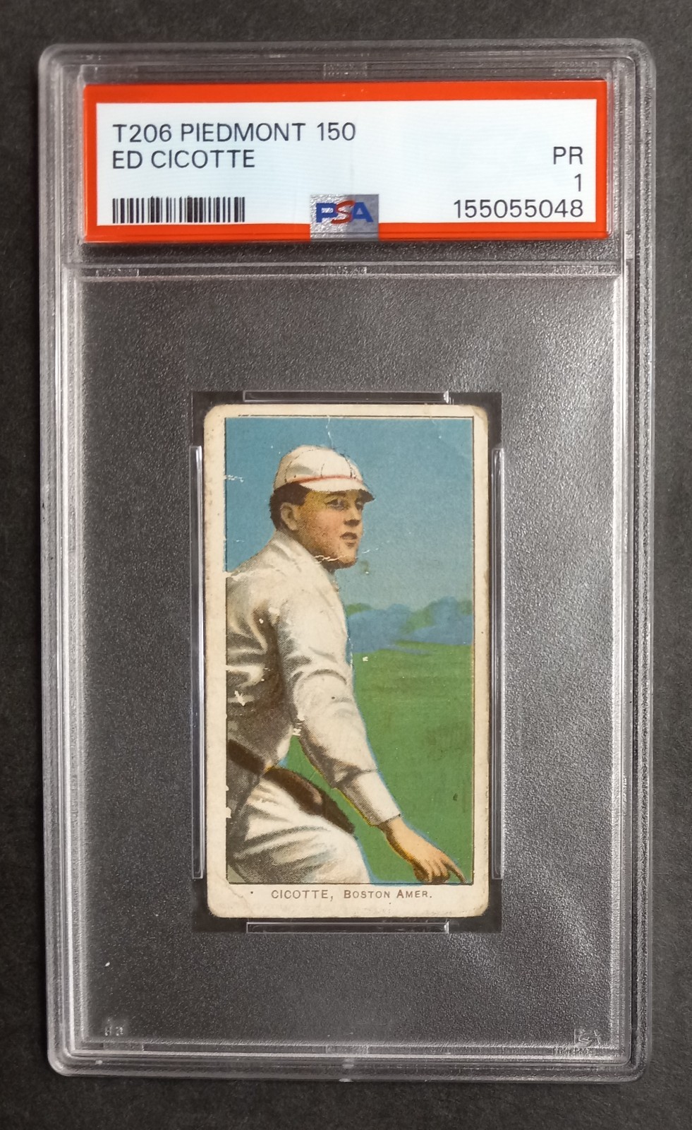 1909-11 T206 - Ed Cicotte - Piedmont 150 - PSA 1 PR 1909-11 T206 - Ed Cicotte - Piedmont 150 - PSA 1 PR