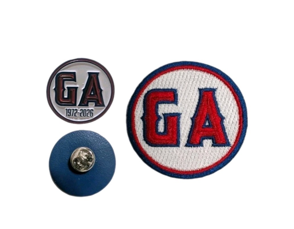2026 Los Angeles Angels GA Garret Anderson Memorial Jersey Patch & Pin Set 2026 Los Angeles Angels GA Garret Anderson Memorial Jersey Patch & Pin Set