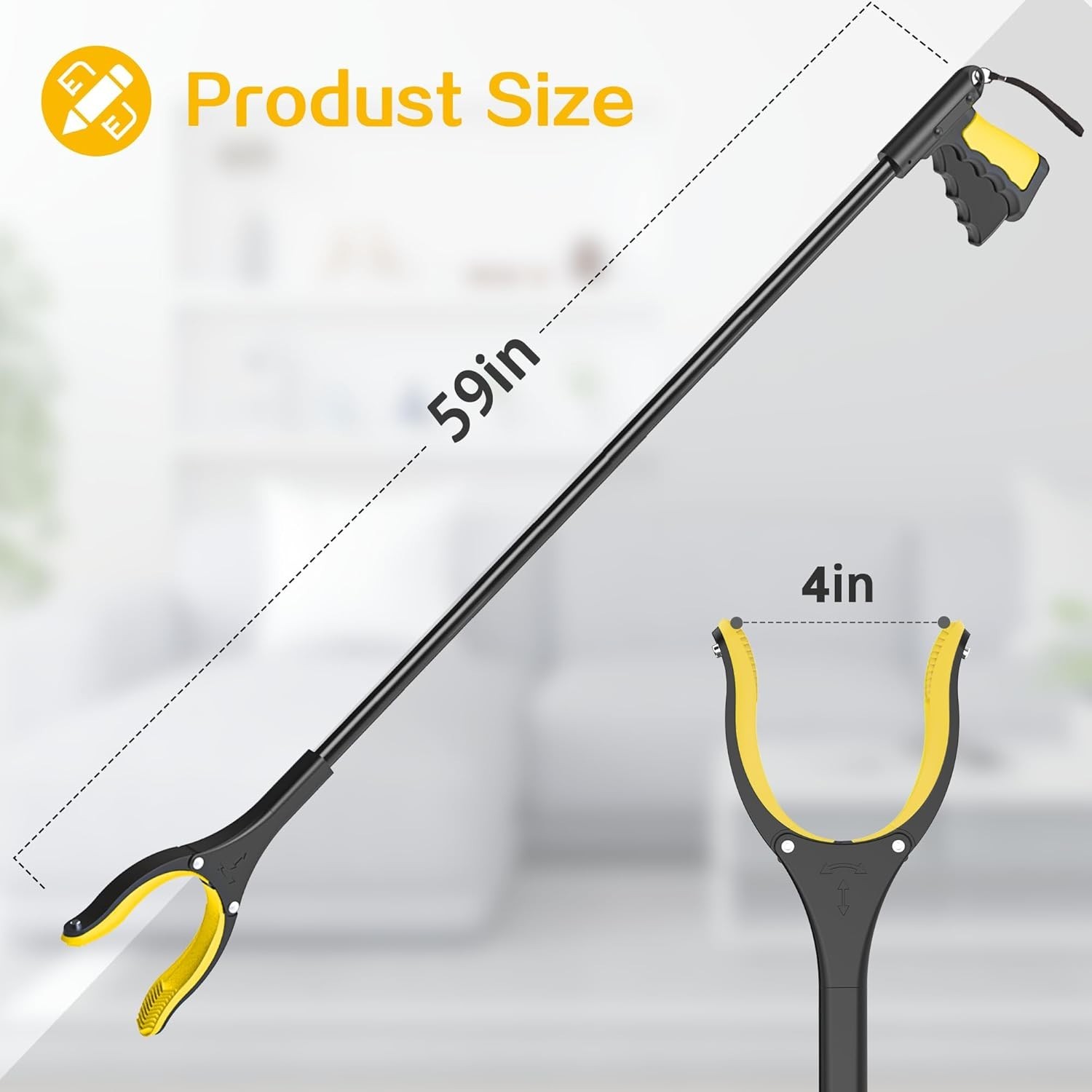 59in Extra Long Grabber Reacher Tool w\' Magnetic Tip & 360° Rotating Anti Slip 59in Extra Long Grabber Reacher Tool w\' Magnetic Tip & 360° Rotating Anti Slip