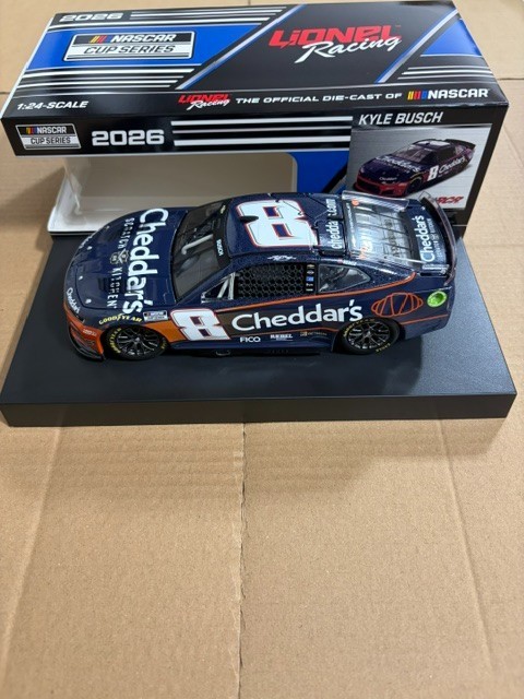2026 Kyle Busch Cheddar's #8 Lionel Racing Action 1:24 Scale Diecast Car 2026 Kyle Busch Cheddar's #8 Lionel Racing Action 1:24 Scale Diecast Car