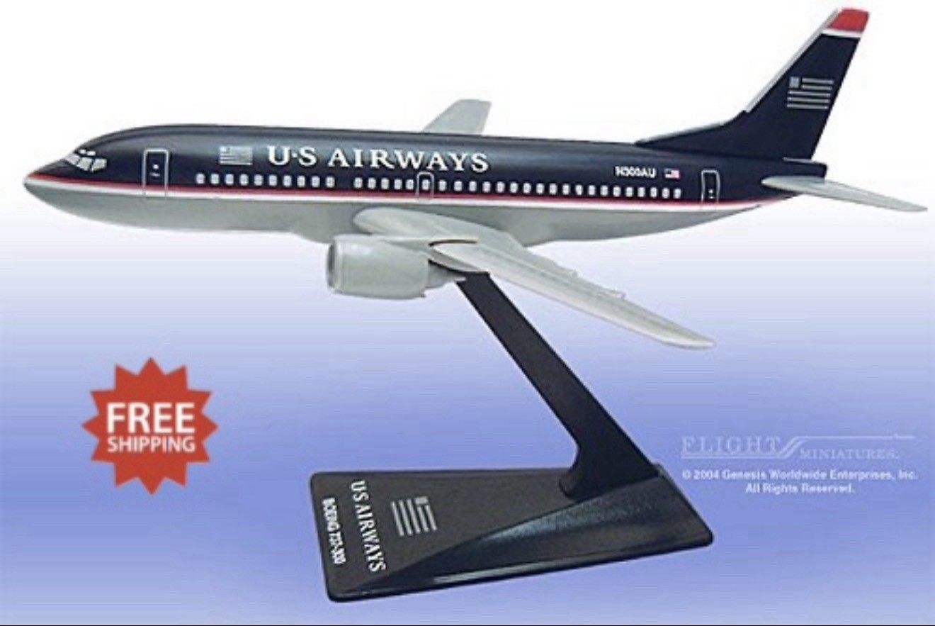 Flight Miniatures US Airways 737-300 1:200 Scale Model Airplane Kit - NEW IN BOX