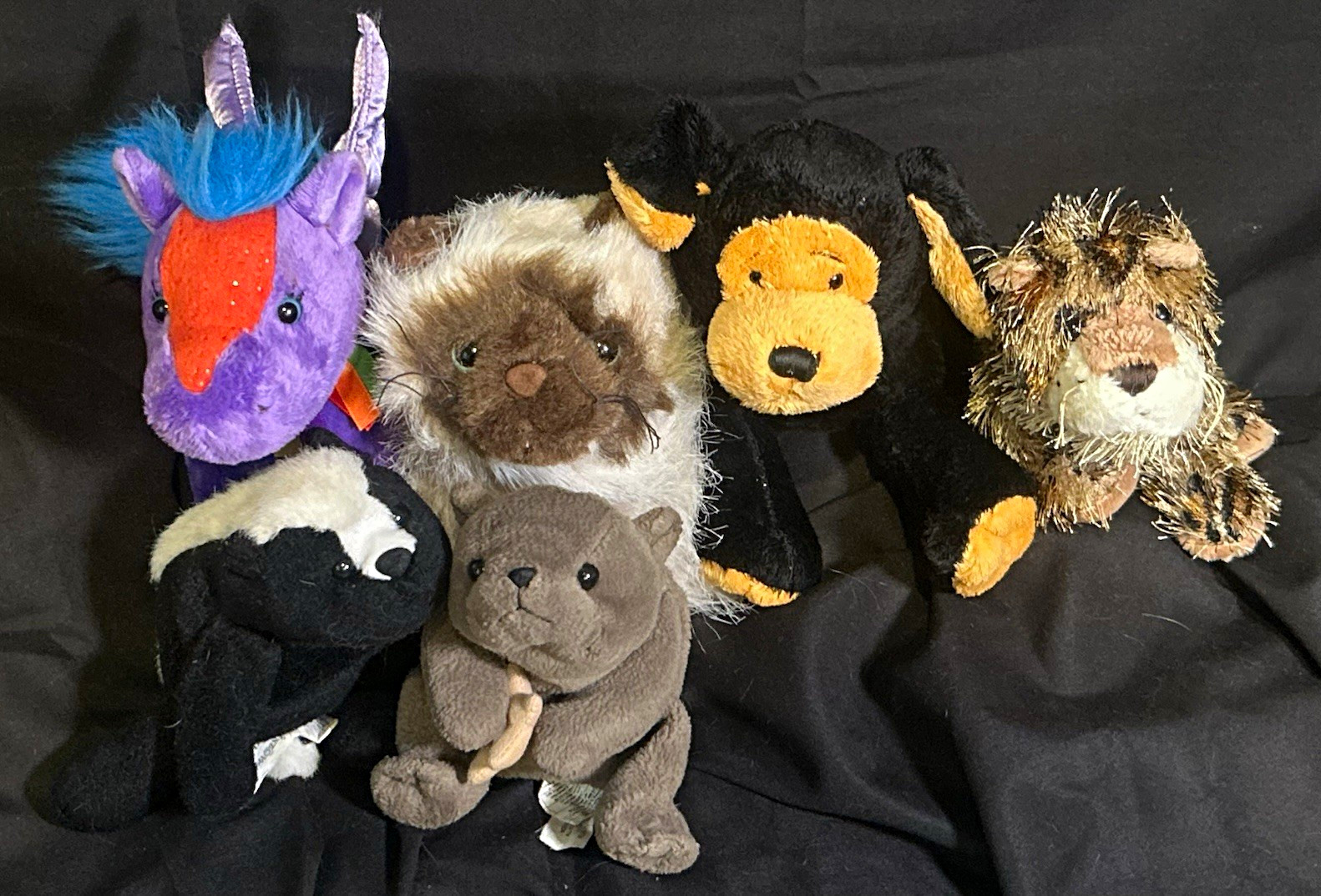 Vintage Ganz Webkinz Plush Lot of 6 - Includes Rare Pumpkin Puppy
