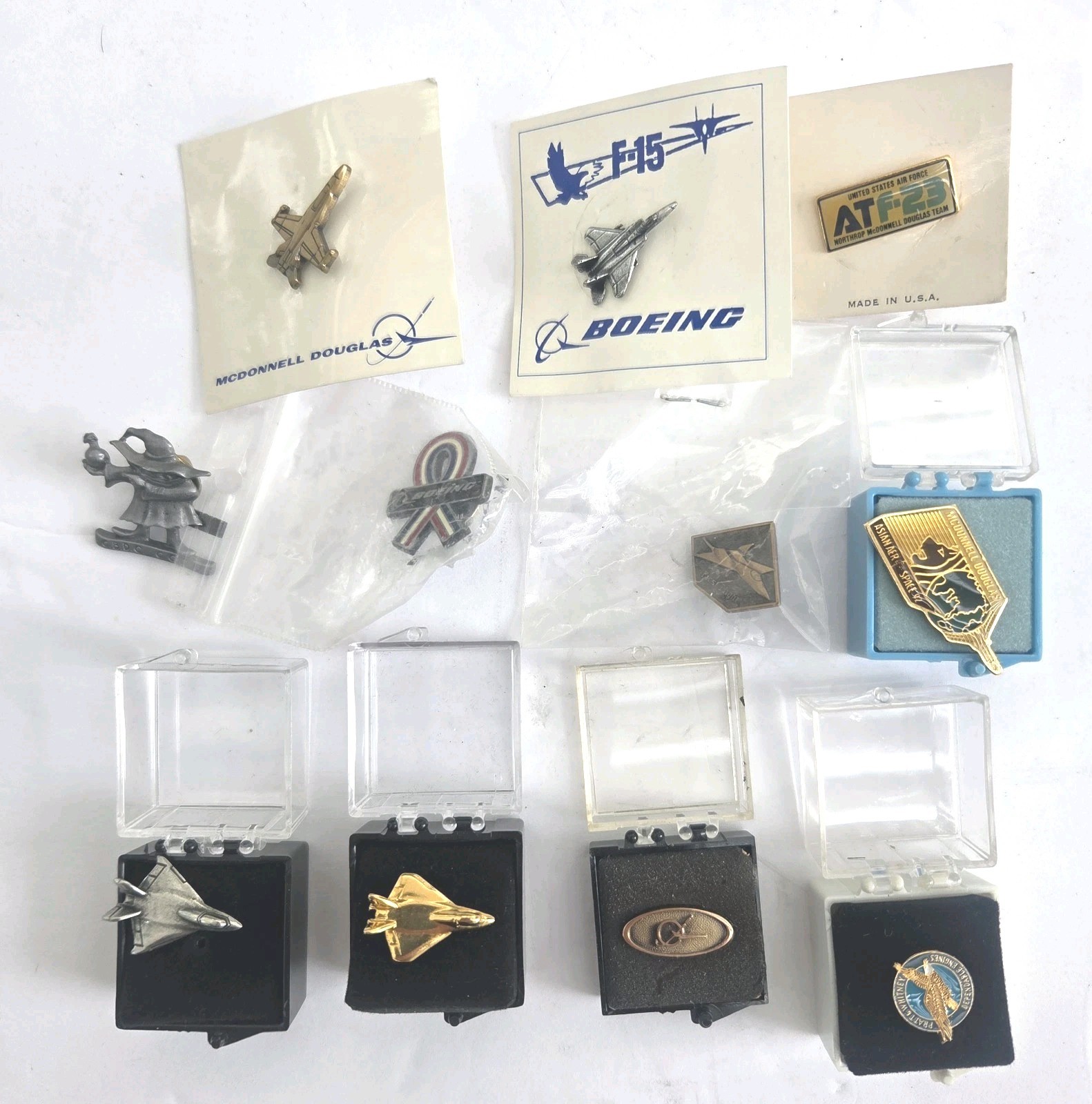 Lot Of 11 Vintage McDonnell Douglas Boeing Aircraft Service Pins Lot Of 11 Vintage McDonnell Douglas Boeing Aircraft Service Pins