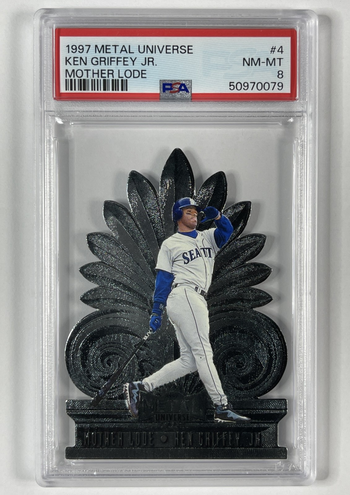 KEN GRIFFEY JR. PSA 8 1997 SKYBOX METAL UNIVERSE #4 MOTHER LODE MARINERS 0079