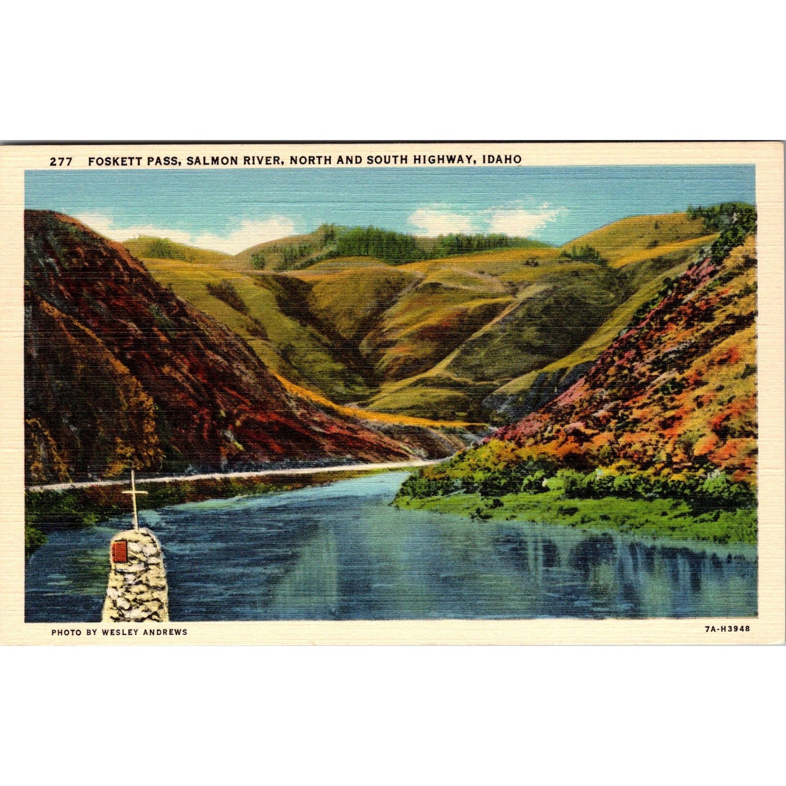 Foskett Pass Salmon River ID Vintage Postcard SPL21