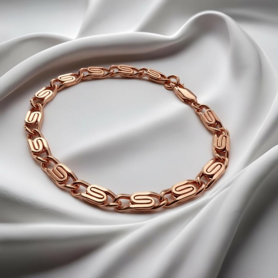 Pure Copper Scroll Bracelet • Vintage Style • Plus Sizes Available
