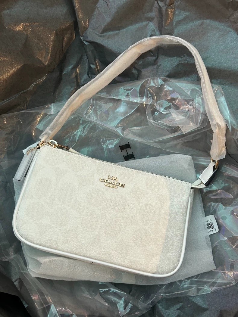 Coach Nolita Mini Signature Canvas Shoulder Bag CS442 White New